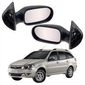 Par Retrovisor Fiat Palio Weekend 2004 Até 2010 4 Portas Sem Controle