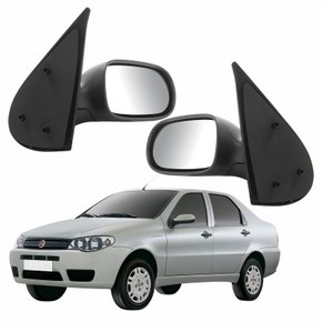 Par Retrovisor Fiat Siena 2005 Até 2012 4 Portas Sem Controle