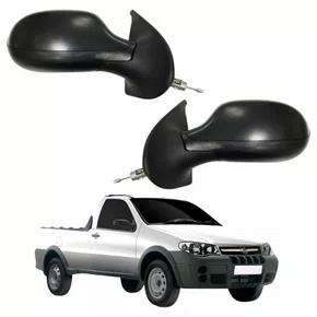 Par Retrovisor Fiat Strada 2008 Até 2011 2 Portas Com Controle METAGAL