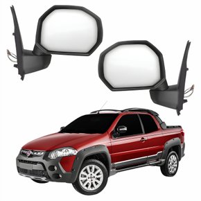 Par Retrovisor Fiat Strada Adventure Locker 2008 2009 2010 2011 Elétrico Com Pisca
