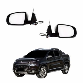 Par Retrovisor Fiat Toro 2016 Até 2021 Com Pisca Foldway Luz de Solo