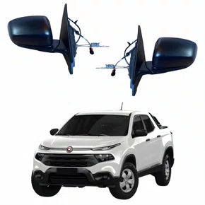 Par Retrovisor Fiat Toro 2016 Até 2023 Com Controle Manual Sem Pisca METAGAL