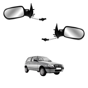Par Retrovisor Fiat Uno 2005 Até 2010 2 Portas Com Controle