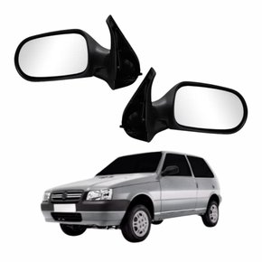 Par Retrovisor Fiat Uno 2005 Até 2010 2 Portas Sem Controle