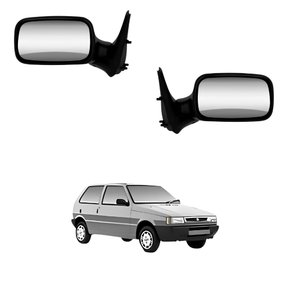 Par Retrovisor Fiat Uno Fire 2001 2002 2003 2004 2 Portas Sem Controle