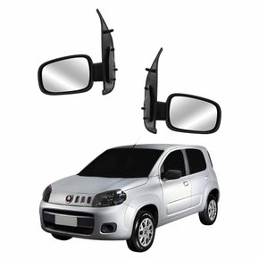 Par Retrovisor Fiat Uno Vivace 2011 2012 2013 2014 2 Portas Fixo