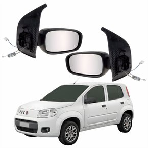 Par Retrovisor Fiat Uno Vivace 2015 2016 2017 2018 2019 4 Portas Com Controle Com Pisca