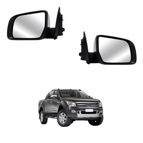Par Retrovisor Ford Ranger 2012 Até 2017 Eletrico Com Pisca Capa Cromada
