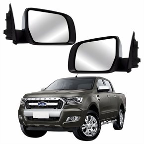 Par Retrovisor Ford Ranger 2012 Até 2023 Elétrico Com Capa Cromada Original