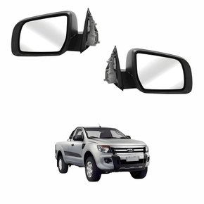 Par Retrovisor Ford Ranger 2012 Até 2023 Fixo Com Capa Texturizada