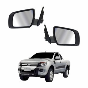 Par Retrovisor Ford Ranger 2013 Até 2018 Elétrico Com Capa Cromada