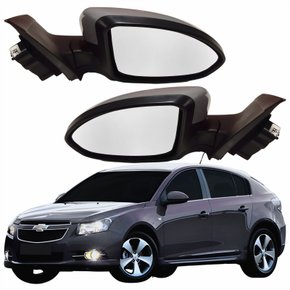 Par Retrovisor Gm Cruze 2011 Até 2016 Elétrico Cinza Com 3 Fios