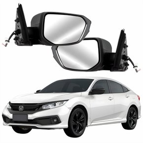 Par Retrovisor Honda Civic 2017 Até 2021 Elétrico Com 3 Fios