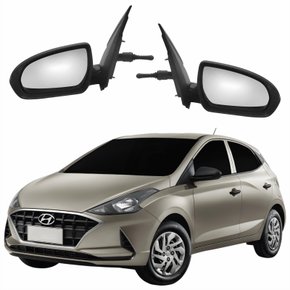 Par Retrovisor Hyundai Hb20 2020 2021 2022 Com Controle Texturizado