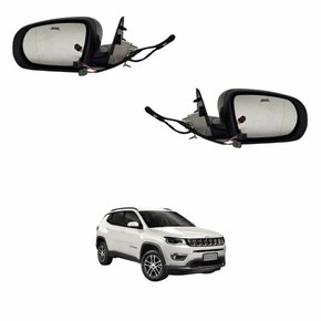 Par Retrovisor Jeep Compass 2021 Até 2024 Com Pisca Eletrico