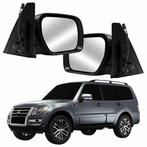 Par Retrovisor Mitsubishi Pajero Full 2007 Até 2021 Elétrico Com Pisca Capa Cromada