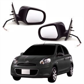 Par Retrovisor Nissan March 2011 2012 2013 Elétrico