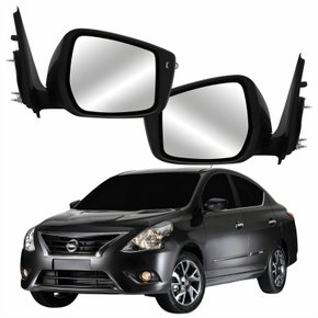 Par Retrovisor Nissan Versa 2015 Até 2021 Elétrico Com Pisca Fino