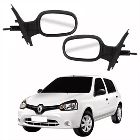 Par Retrovisor Renault Clio 2003 Até 2012 Com Controle Capa Texturizada