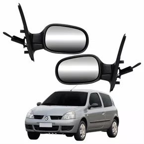 Par Retrovisor Renault Clio 2003 Até 2012 Com Controle Texturizado