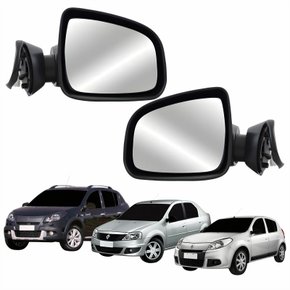 Par Retrovisor Renault Logan Sandero Stepway 2010 2011 2012 2013 2014 Elétrico