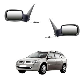 Par Retrovisor Renault Megane 2006 Até 2012 Texturizado Com Controle