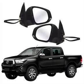 Par Retrovisor Toyota Hilux Srv 2016 2017 2018 2019 2020 Elétrico Com Pisca Capa Cromada Original