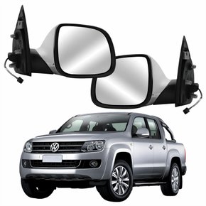 Par Retrovisor Vw Amarok 2017 Até 2024 Elétrico Cromado Com Aquecimento Capa Primer