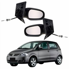 Par Retrovisor Vw Fox 2003 Até 2010 Com Controle