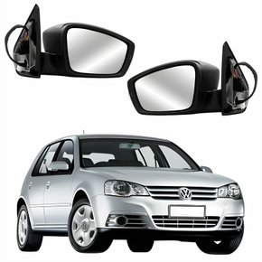 Par de Retrovisor Vw Golf 2012 2013 2014 Original Metagal Elétrico Com Pisca