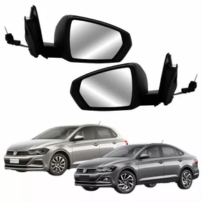 Par Retrovisor Vw Polo Virtus 2017 Até 2022 Com Pisca Com Controle