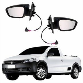 Par Retrovisor Vw Saveiro G5 2009 2010 2011 2012 2013 Elétrico Com Pisca
