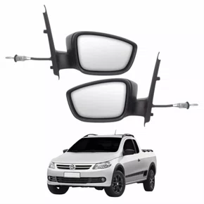 Par Retrovisor Vw Saveiro G5 2009 Até 2013 Com Controle Capa Texturizada