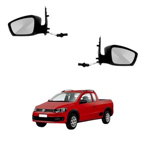 Par Retrovisor Vw Saveiro G6 2013 2014 2015 2016 Com Controle Com Pisca