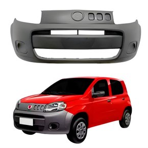 Parachoque Dianteiro Fiat Uno Vivace Way 2011 2012 2013 2014 Sem Furo Cinza