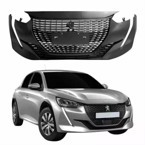 Parachoque Dianteiro Peugeot 208 2020 Até 2024 Completo Com Grades