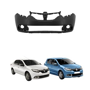 Parachoque Dianteiro Renault Logan Sandero 2015 2016 2017 2018 2019 Com Furo