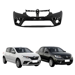 Parachoque Dianteiro Renault Logan Sandero 2020 2021 Com Furo