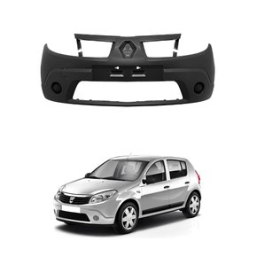 Parachoque Dianteiro Renault Sandero 2008 2009 2010 2011 Sem Furo