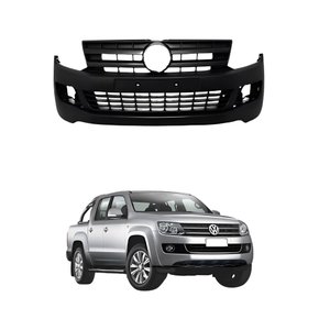 Parachoque Dianteiro Vw Amarok 2010 Até 2016 Com Furo Com Grade Com Friso Preto
