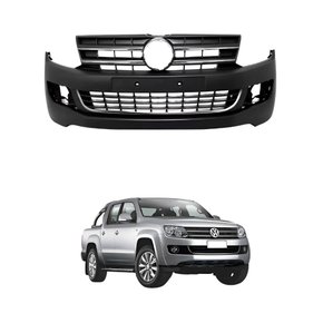 Parachoque Dianteiro Vw Amarok 2010 Até 2016 Com Furo Com Grade Com Friso Cromado