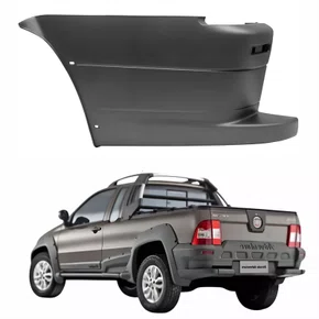 Parachoque Traseiro Fiat Strada Adventure 2009 Até 2013 Lado Esquerdo Motorista