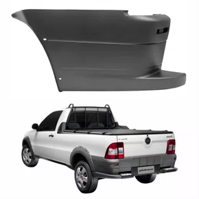 Parachoque Traseiro Fiat Strada Working 2009 Até 2013 Lado Esquerdo Motorista