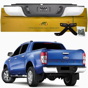 Parachoque Traseiro Ford Ranger 2012 Até 2019 Cromado Sem Furo Sensor