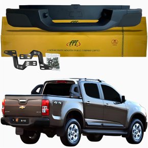 Parachoque Traseiro Gm S10 2012 Até 2022 Sem Furo Preto