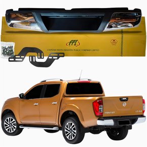 Parachoque Traseiro Nissan Frontier 2017 2018 2019 2020 2021 Sem Furo Sensor Cromado