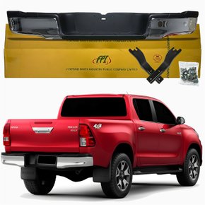 Parachoque Traseiro Toyota Hilux Srv 2016 Até 2022 Cromado Sem Furo De Sensor