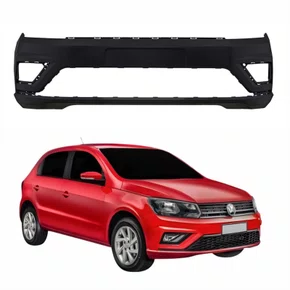 Parachoque Vw Gol G8 2018 Até 2023 Dianteiro Preto Liso com Furo para Milha