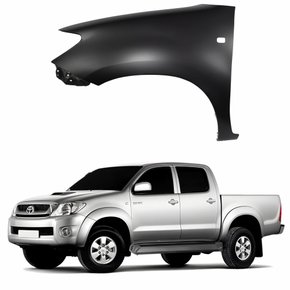 Paralama Dianteiro Toyota Hilux Srv 2005 Até 2011 Com Furo Pisca Sem Furo Moldura Lado Esquerdo Motorista