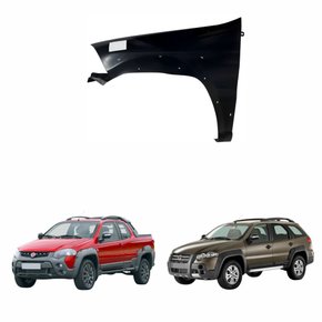 Paralama Fiat Palio Weekend Adventure G4 2008 2009 2010 2011 2012 Fiat Strada Adventure G4 2014 até 2020 Lado Esquerdo Motorista